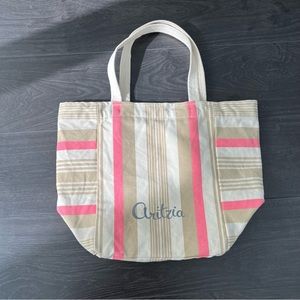 Aritzia Striped Canvas Tote
